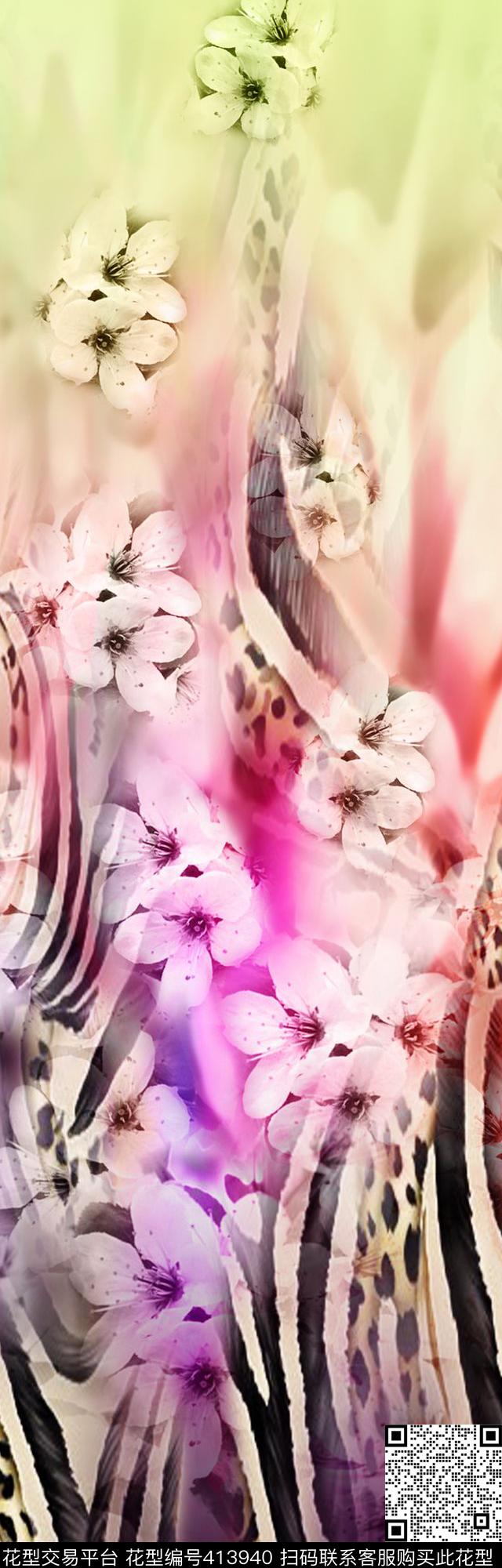 动物时尚数码印花华亿平台下载（图片编号: 413940） - 瓦栏（Walan）