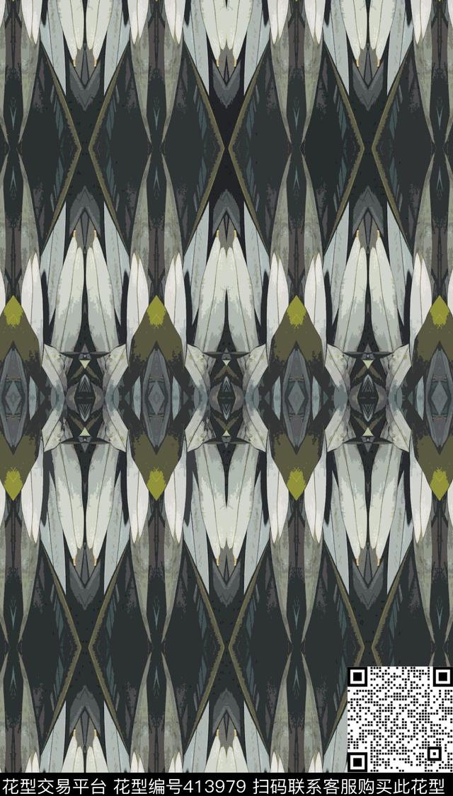 传统印花几何传统印花华亿平台下载（图片编号: 413979） - 瓦栏（Walan）