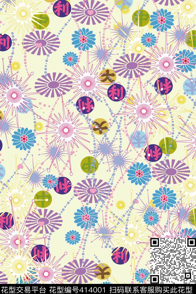 线条抽象学院学生1清醒风格传统印花华亿平台下载（图片编号: 414001） - 瓦栏（Walan）