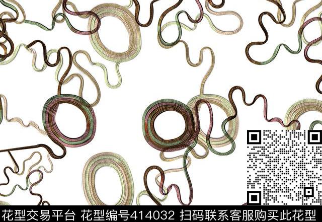 抽象纹路线条数码印花华亿平台下载（图片编号: 414032） - 瓦栏（Walan）