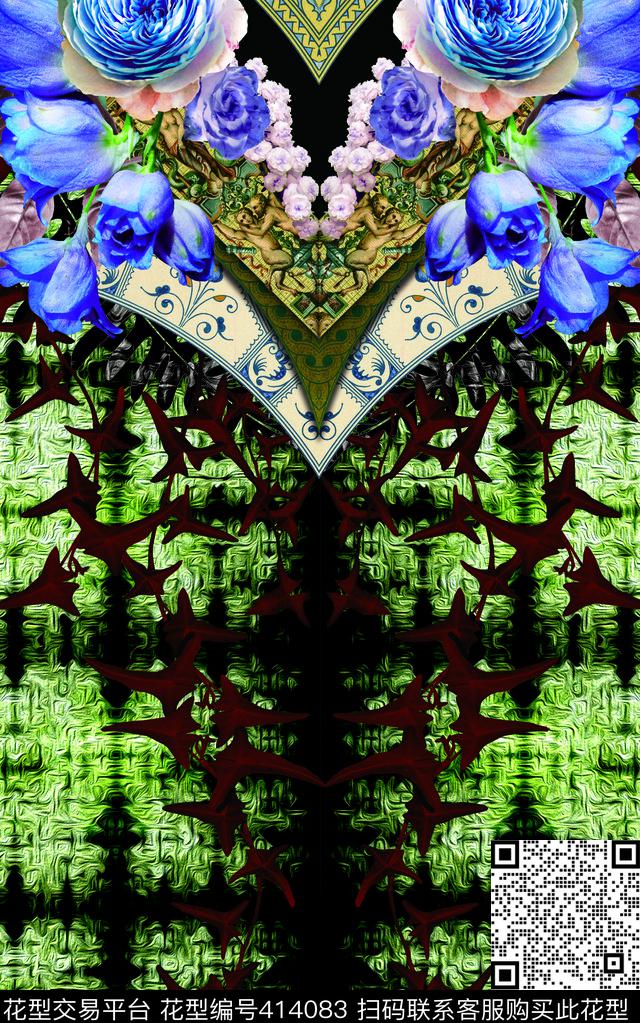 v字型定位服装数码印花华亿平台下载（图片编号: 414083） - 瓦栏（Walan）