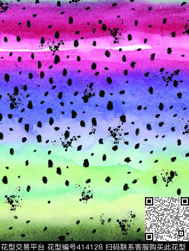 抽象层次百搭数码印花华亿平台下载（图片编号: 414128） - 瓦栏（Walan）