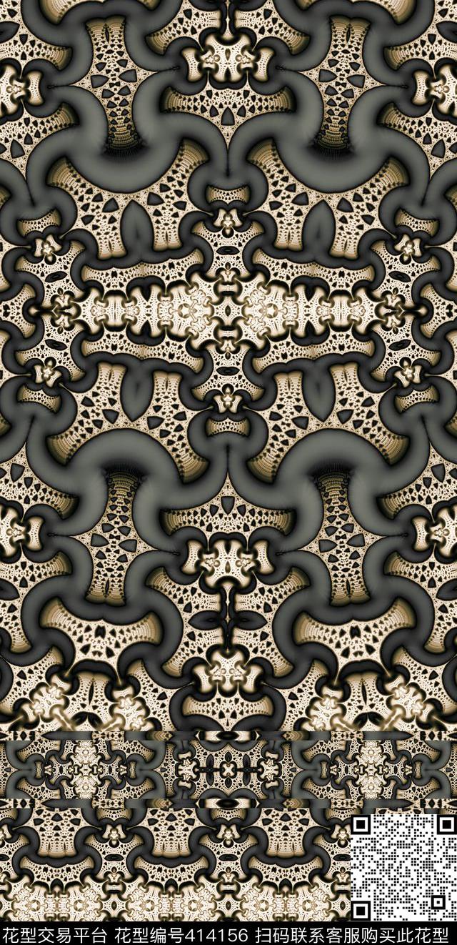 复古欧洲宫廷数码印花华亿平台下载（图片编号: 414156） - 瓦栏（Walan）