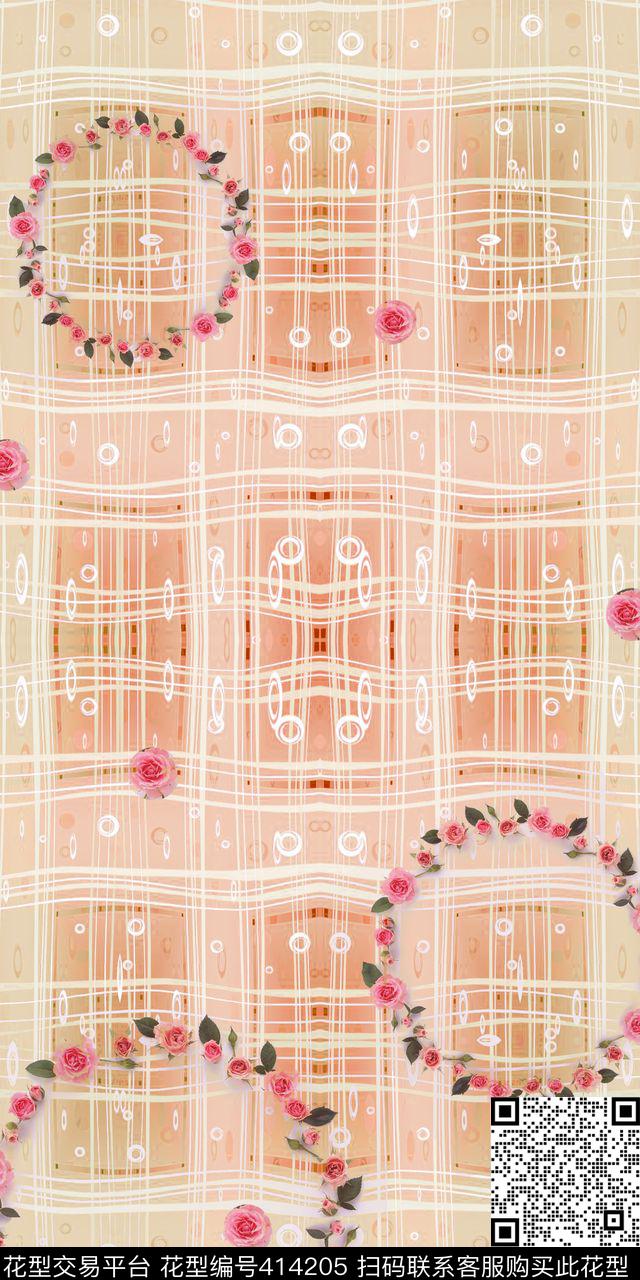 田园风玫瑰花窗帘传统印花华亿平台下载（图片编号: 414205） - 瓦栏（Walan）