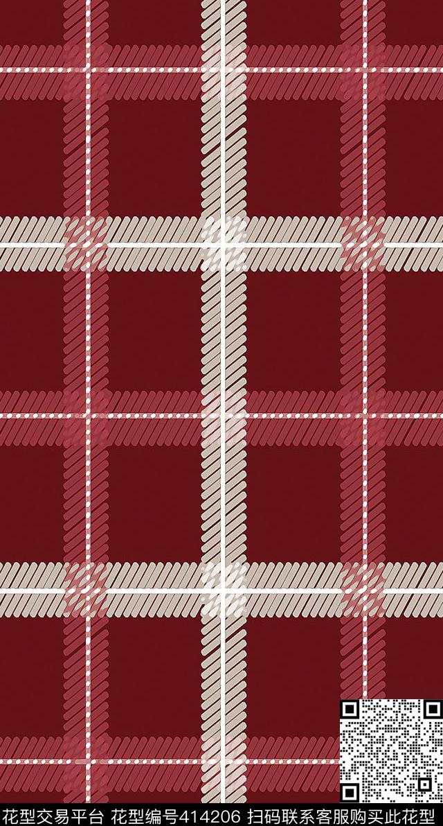 几何英伦毛呢传统印花华亿平台下载（图片编号: 414206） - 瓦栏（Walan）