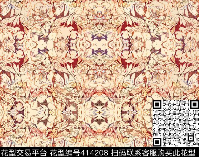 欧洲宫廷风壁纸皮革传统印花华亿平台下载（图片编号: 414208） - 瓦栏（Walan）