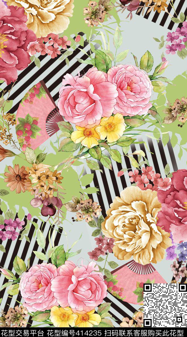 花朵花卉1.清新数码印花华亿平台下载（图片编号: 414235） - 瓦栏（Walan）