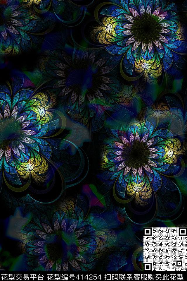 分形分形艺术数码印花华亿平台下载（图片编号: 414254） - 瓦栏（Walan）