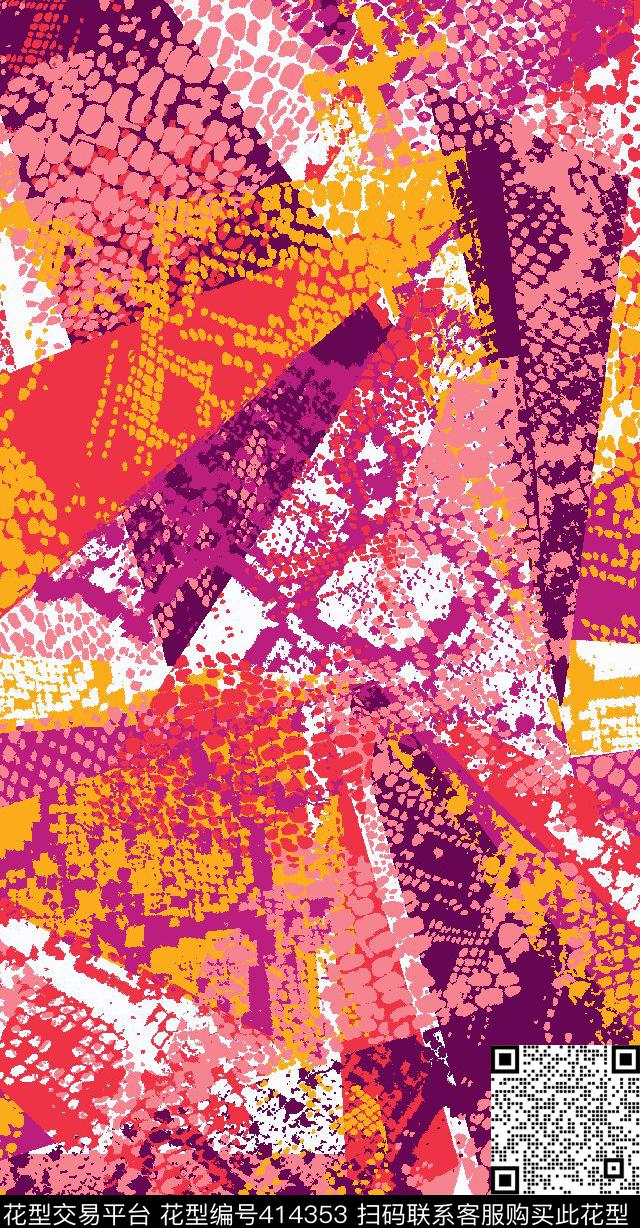 休闲蛇纹面料华亿平台传统印花华亿平台下载（图片编号: 414353） - 瓦栏（Walan）