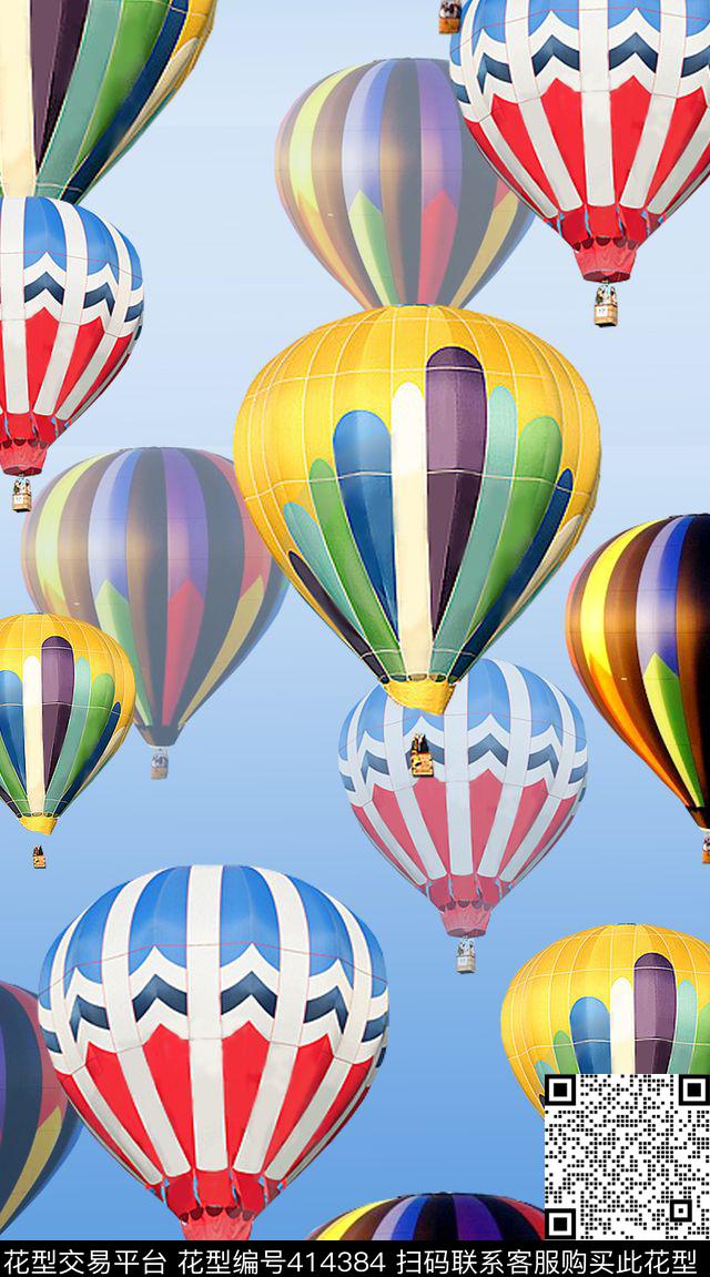 卡通阳光气球数码印花华亿平台下载（图片编号: 414384） - 瓦栏（Walan）