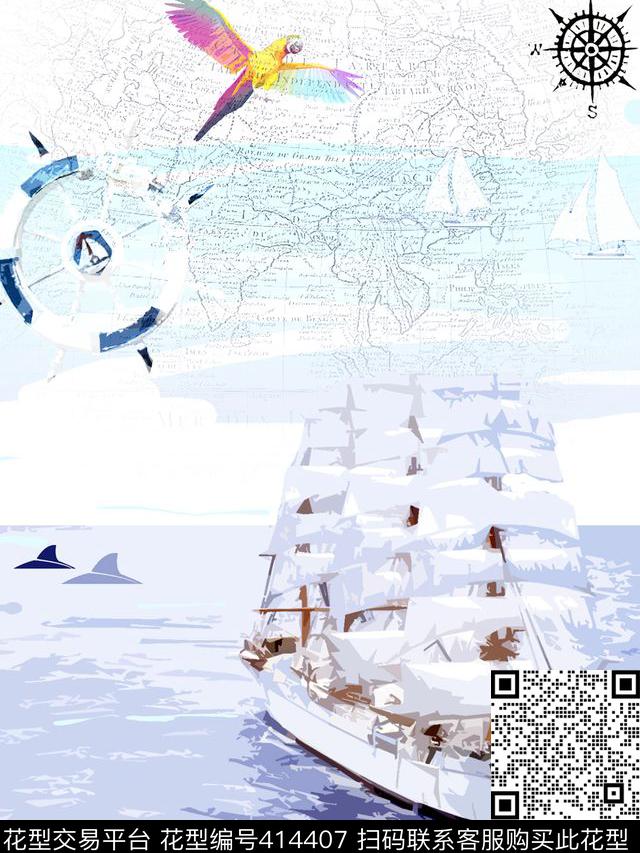 海洋家纺热带风情传统印花华亿平台下载（图片编号: 414407） - 瓦栏（Walan）