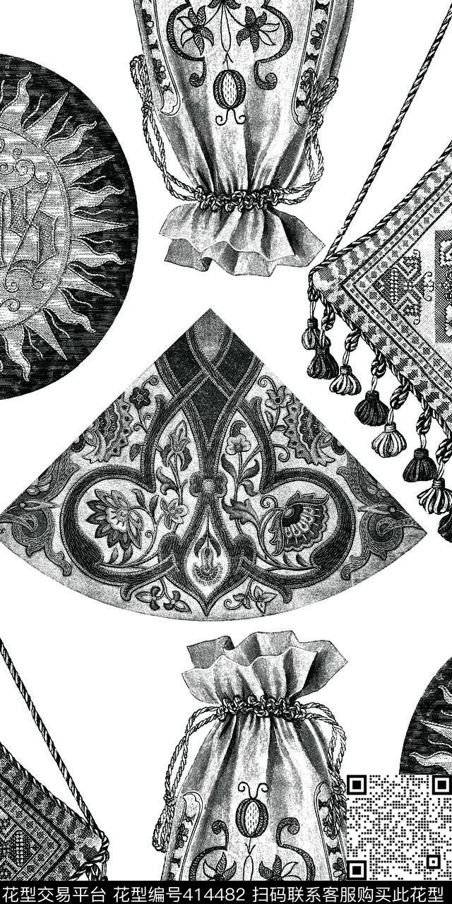 时尚古老数码印花华亿平台下载（图片编号: 414482） - 瓦栏（Walan）