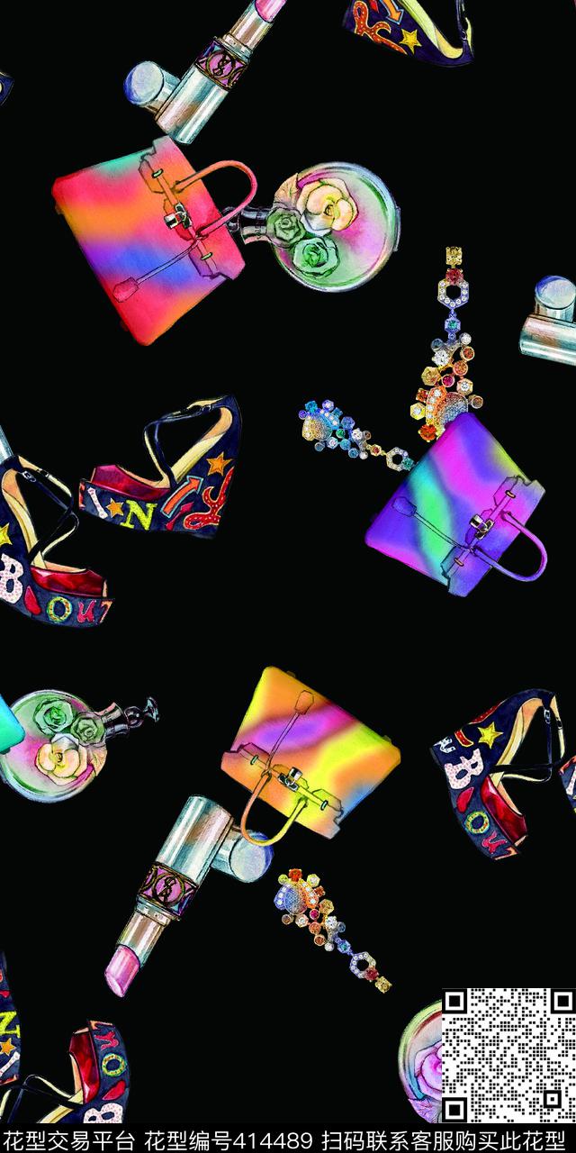 时尚可爱数码印花华亿平台下载（图片编号: 414489） - 瓦栏（Walan）