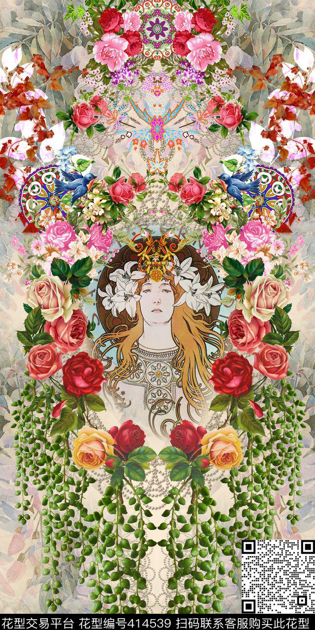 定位对称服装数码印花华亿平台下载（图片编号: 414539） - 瓦栏（Walan）