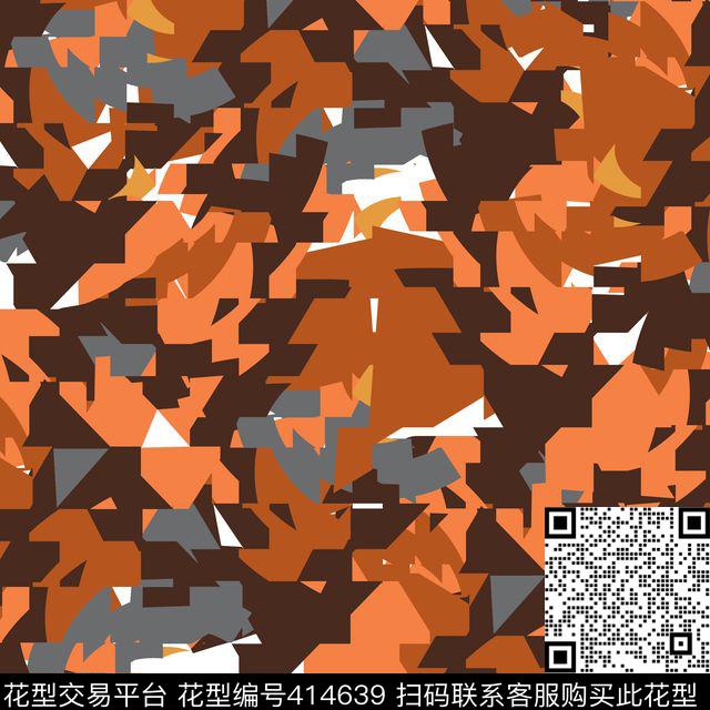 几何简约迷彩传统印花华亿平台下载（图片编号: 414639） - 瓦栏（Walan）