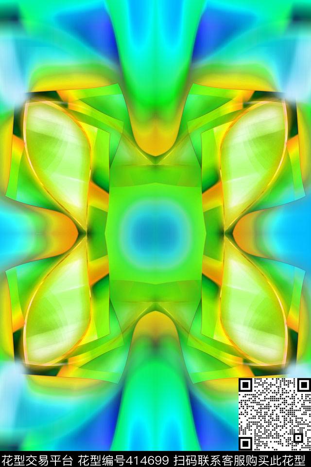 写意色块数码印花华亿平台下载（图片编号: 414699） - 瓦栏（Walan）