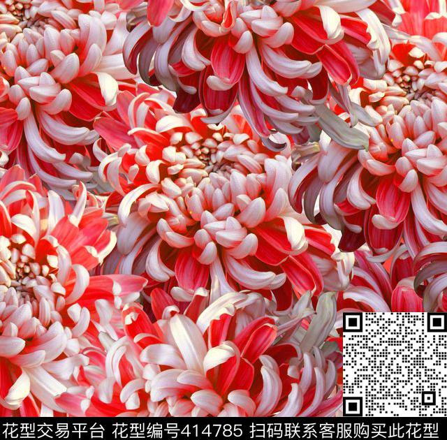 花卉男装文艺数码印花华亿平台下载（图片编号: 414785） - 瓦栏（Walan）