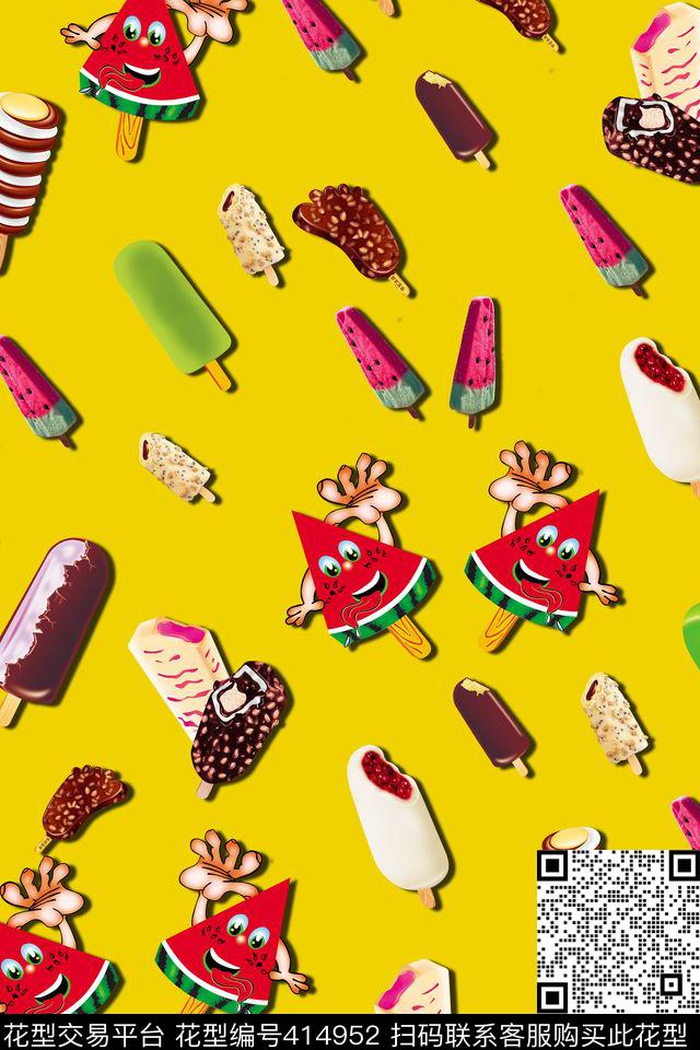 夹心简约卡通传统印花华亿平台下载（图片编号: 414952） - 瓦栏（Walan）