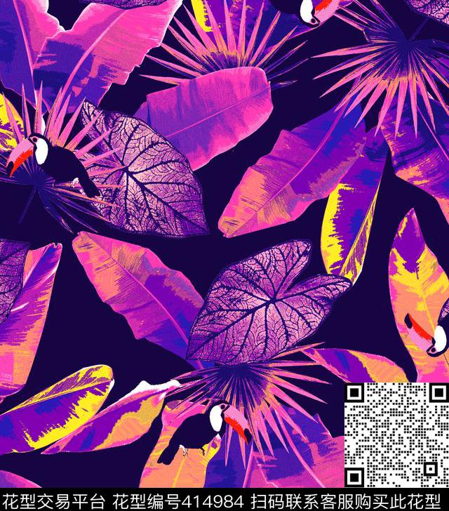 男士度假休闲沙滩裤棕榈叶热带植物数码印花华亿平台下载（图片编号: 414984） - 瓦栏（Walan）