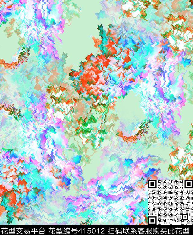 潮流复古女装华亿平台数码印花华亿平台下载（图片编号: 415012） - 瓦栏（Walan）