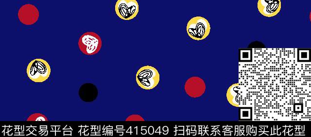 波点壹人行几何花传统印花华亿平台下载（图片编号: 415049） - 瓦栏（Walan）