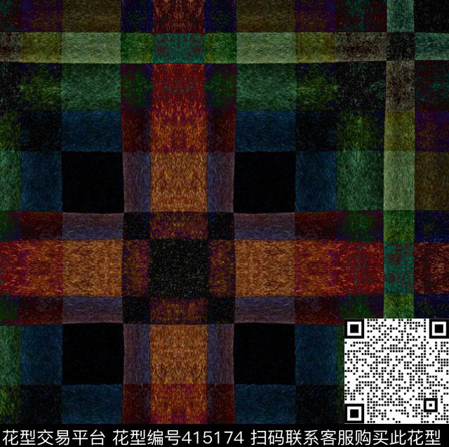 抽象格子几何数码印花华亿平台下载（图片编号: 415174） - 瓦栏（Walan）