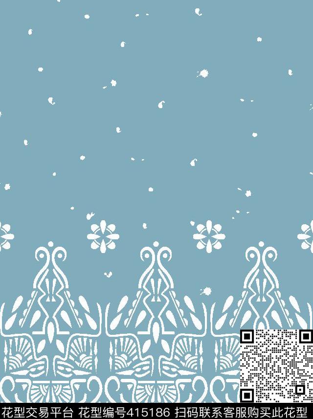 清新休闲传统印花华亿平台下载（图片编号: 415186） - 瓦栏（Walan）