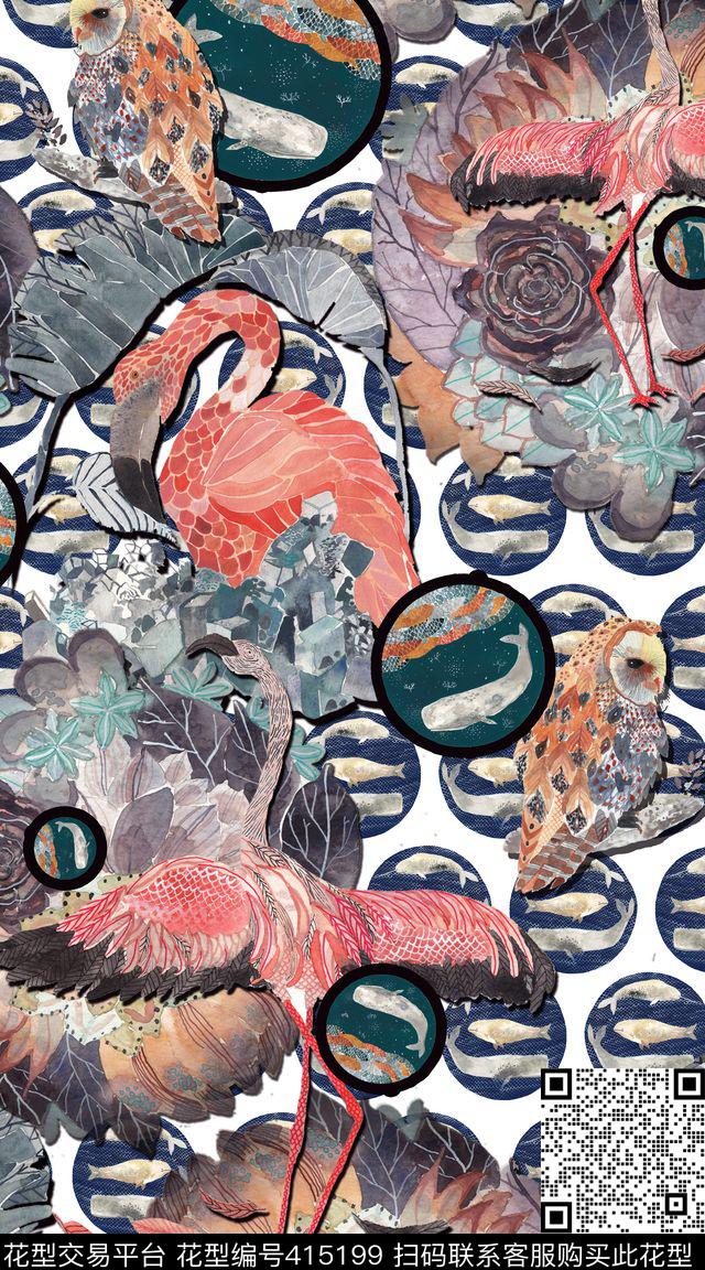 波点服装工笔数码印花华亿平台下载（图片编号: 415199） - 瓦栏（Walan）