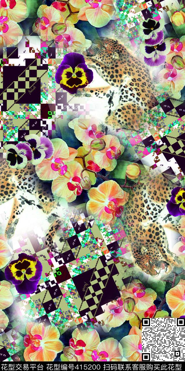 时尚花数码印花华亿平台下载（图片编号: 415200） - 瓦栏（Walan）