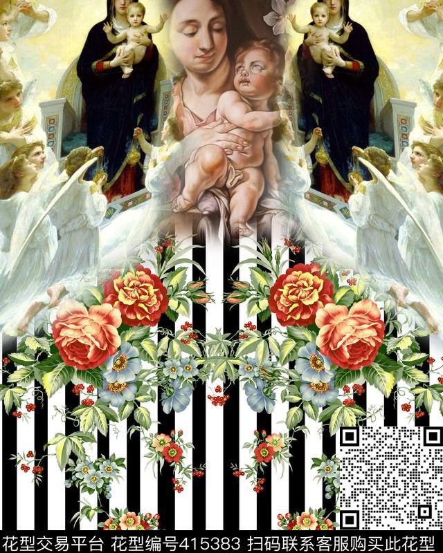 流行人物数码印花华亿平台下载（图片编号: 415383） - 瓦栏（Walan）