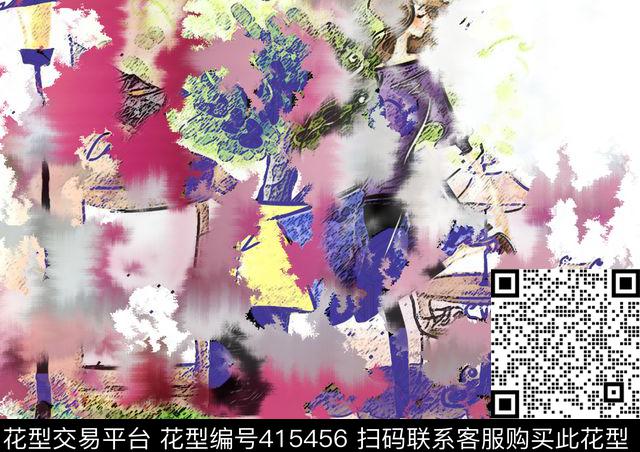 人生活彩绘数码印花华亿平台下载（图片编号: 415456） - 瓦栏（Walan）