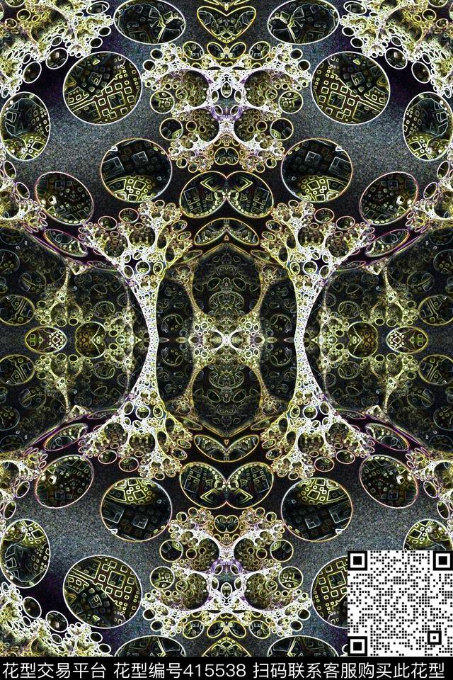 漩涡圆圈数码印花华亿平台下载（图片编号: 415538） - 瓦栏（Walan）