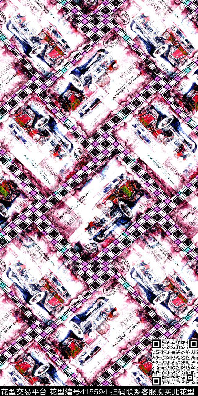 抽象花纹数码印花华亿平台下载（图片编号: 415594） - 瓦栏（Walan）