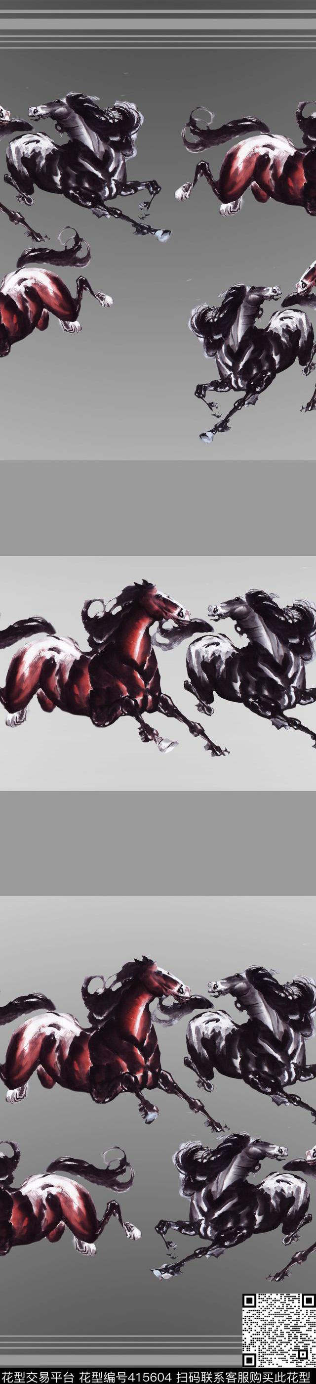 抽象风景数码印花华亿平台下载（图片编号: 415604） - 瓦栏（Walan）