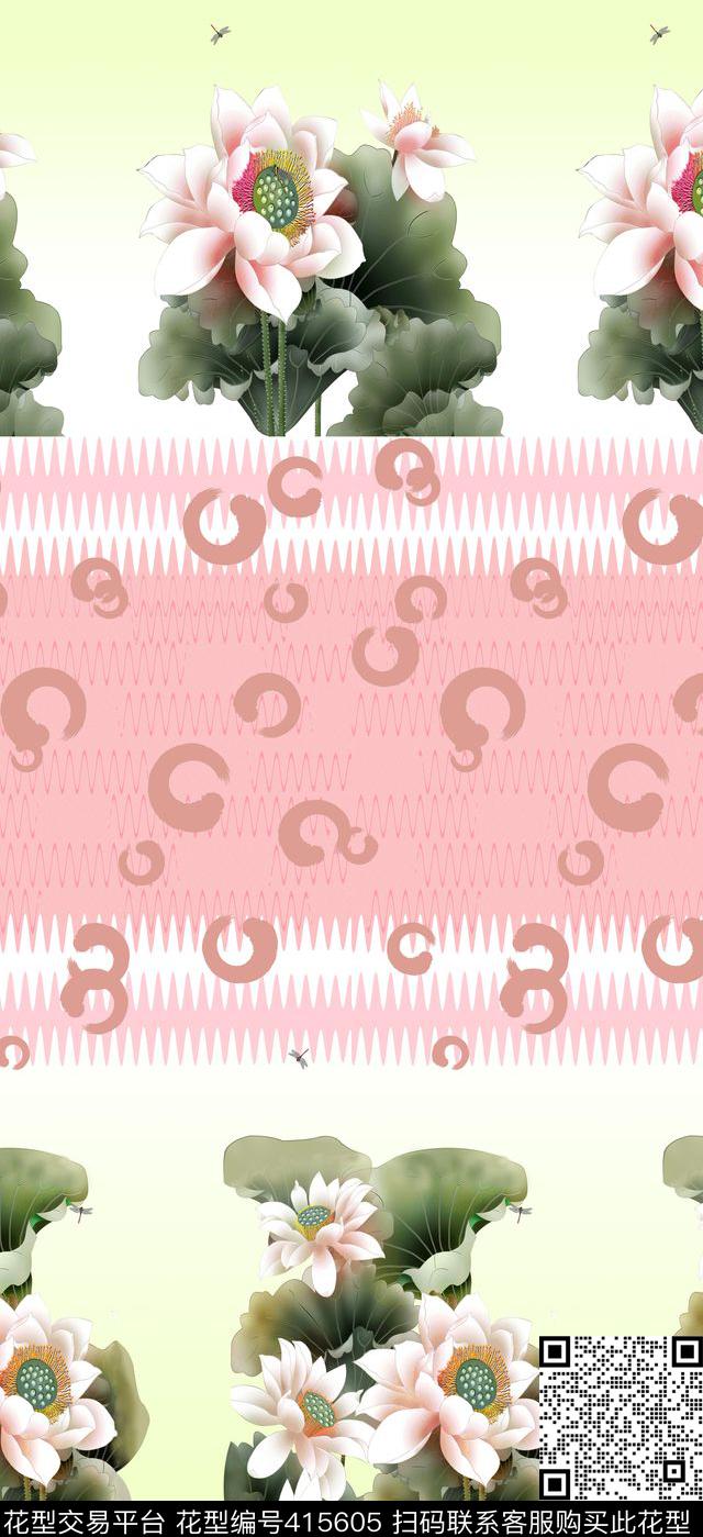 抽象风景数码印花华亿平台下载（图片编号: 415605） - 瓦栏（Walan）