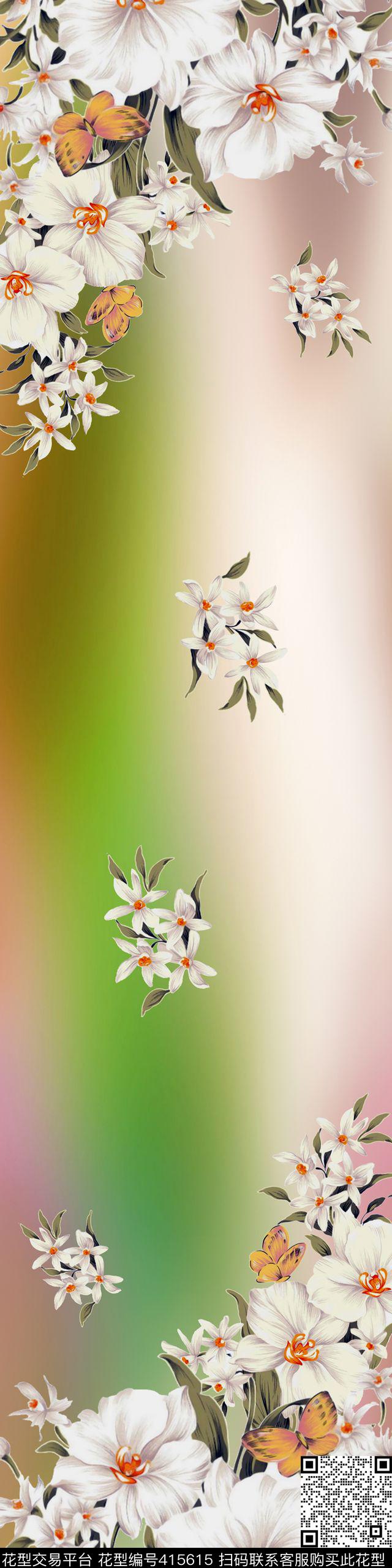 抽象风景数码印花华亿平台下载（图片编号: 415615） - 瓦栏（Walan）