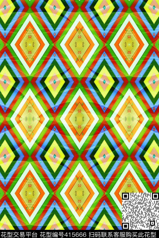 米色块光影数码印花华亿平台下载（图片编号: 415666） - 瓦栏（Walan）