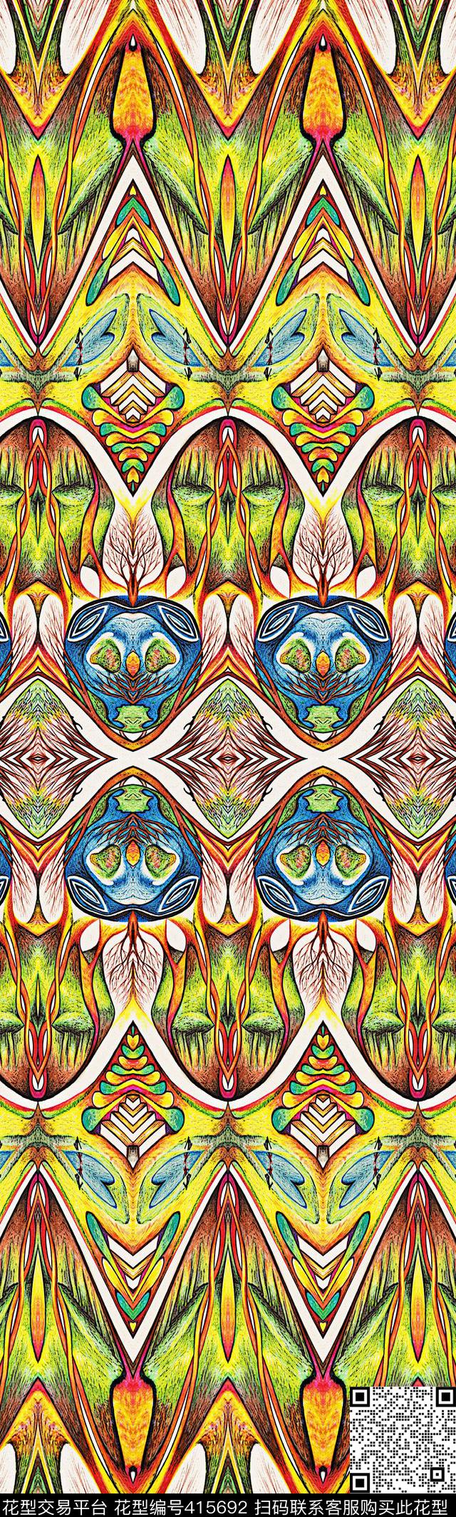 长裙定位连衣裙数码印花华亿平台下载（图片编号: 415692） - 瓦栏（Walan）