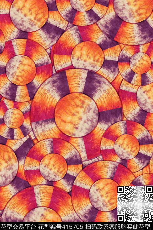 几何圆满版组合数码印花华亿平台下载（图片编号: 415705） - 瓦栏（Walan）