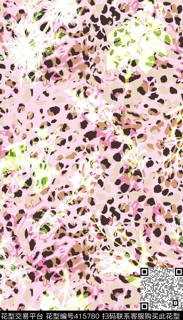 动物纹豹纹花卉数码印花华亿平台下载（图片编号: 415780） - 瓦栏（Walan）