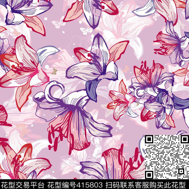 花平色几何传统印花华亿平台下载（图片编号: 415803） - 瓦栏（Walan）