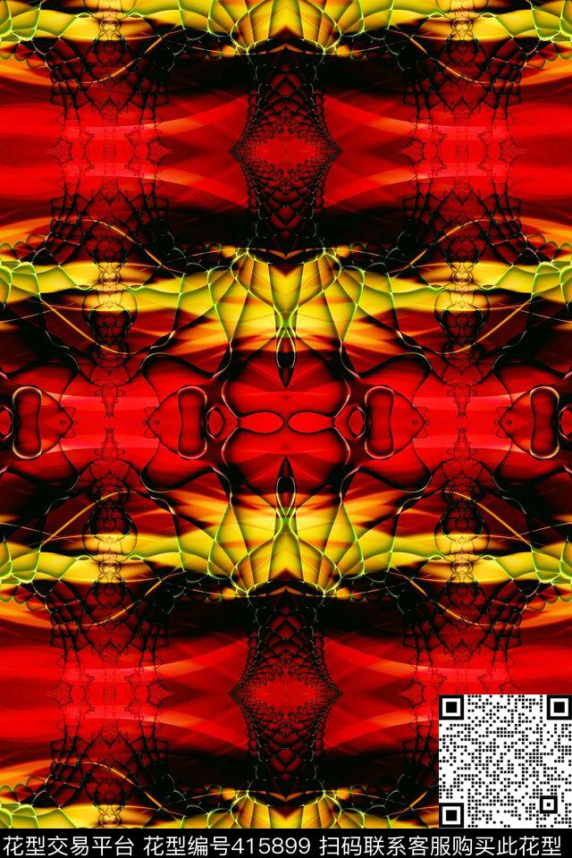 光影线条渐变数码印花华亿平台下载（图片编号: 415899） - 瓦栏（Walan）