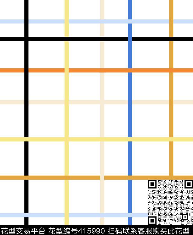 休闲几何彩色格纹数码印花华亿平台下载（图片编号: 415990） - 瓦栏（Walan）