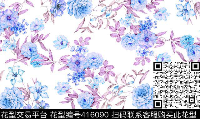 唯美怀旧复古数码印花华亿平台下载（图片编号: 416090） - 瓦栏（Walan）