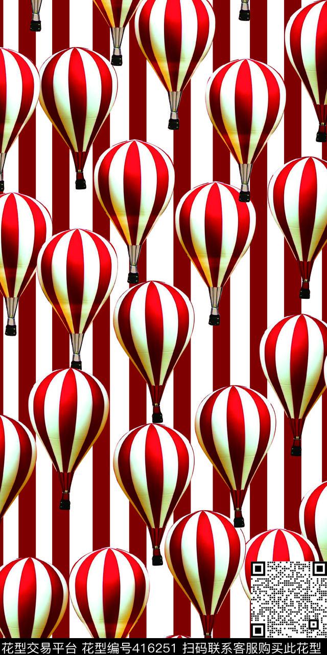 时尚条纹数码印花华亿平台下载（图片编号: 416251） - 瓦栏（Walan）