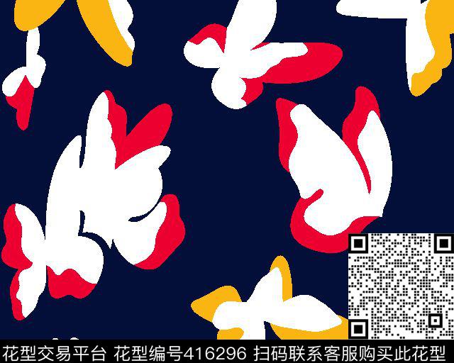 2016春夏女装衬衫裙子蝴蝶花传统印花华亿平台下载（图片编号: 416296） - 瓦栏（Walan）