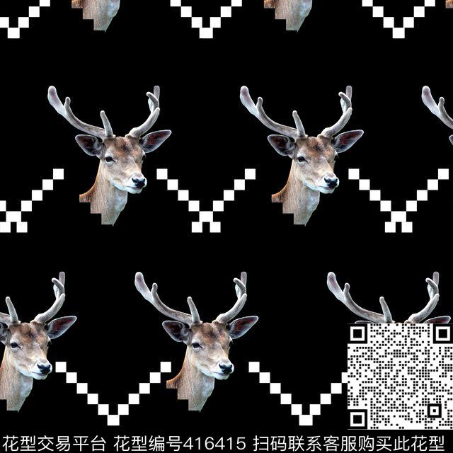 男装动物头像男装印花集锦数码印花华亿平台下载（图片编号: 416415） - 瓦栏（Walan）
