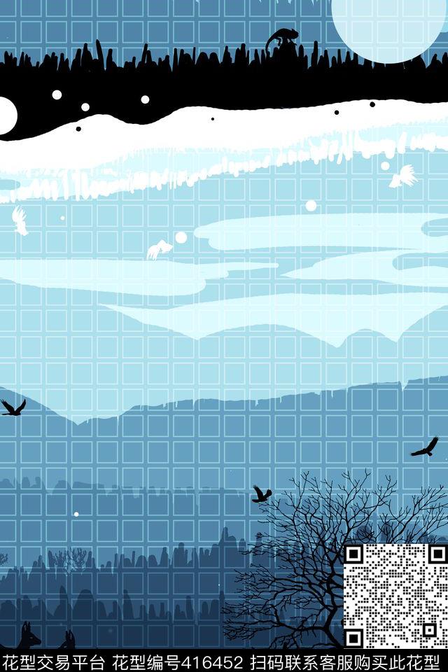 针织风景家纺传统印花华亿平台下载（图片编号: 416452） - 瓦栏（Walan）