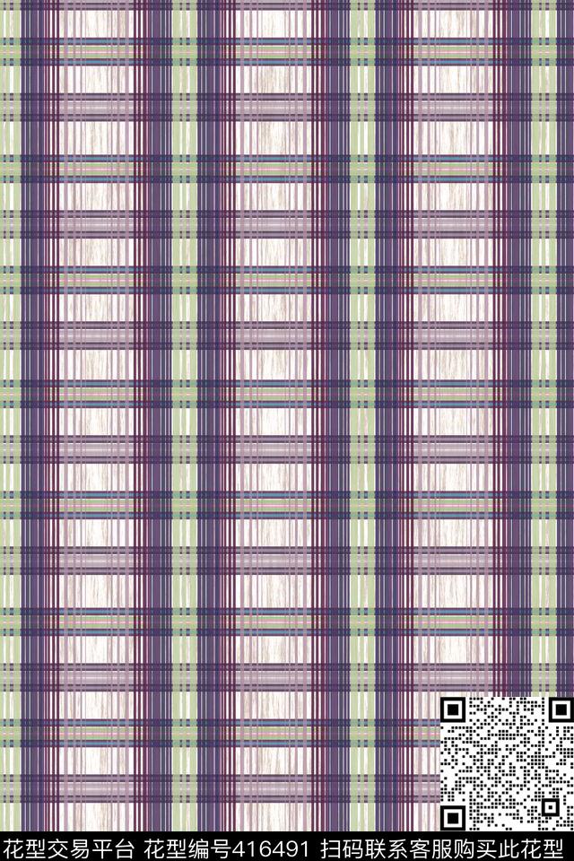 流行时尚格子条纹传统印花华亿平台下载（图片编号: 416491） - 瓦栏（Walan）