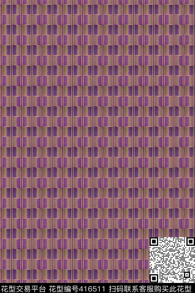 格子衬衫布料传统印花华亿平台下载（图片编号: 416511） - 瓦栏（Walan）